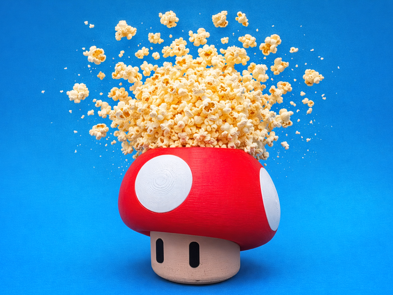 Super Mushroom Popcorn Bucket Snack Holder 