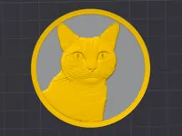 Pièce en relief chat qui tire la langue — photo 3