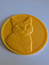Pièce en relief chat qui tire la langue — photo 2
