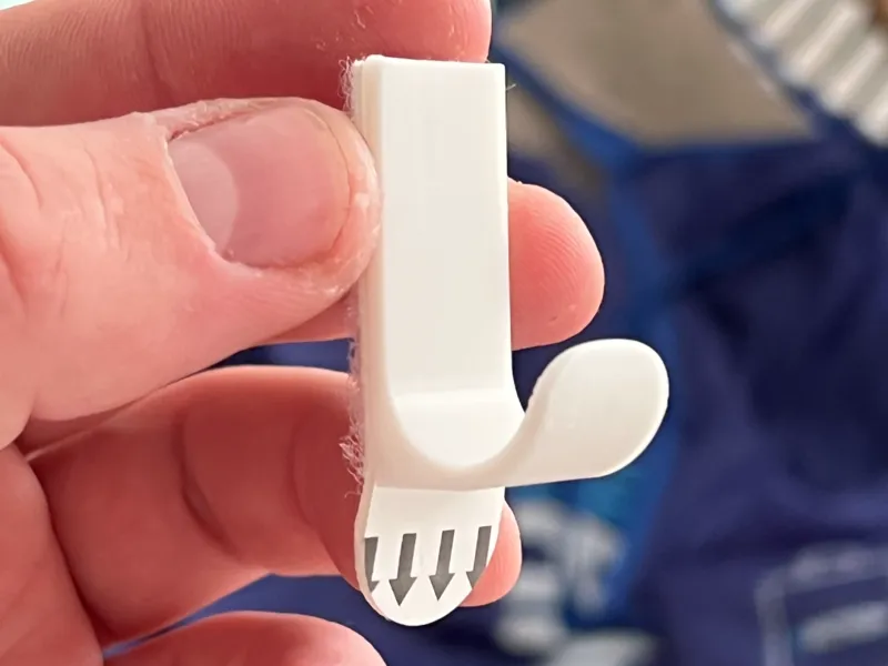 wall hook on tape