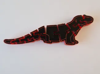 Flexible articulated Komodo dragon.