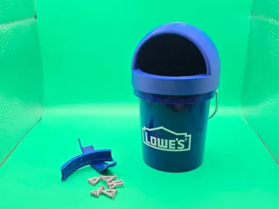 Lowes Mini Bucket Desktop Trashcan Lid