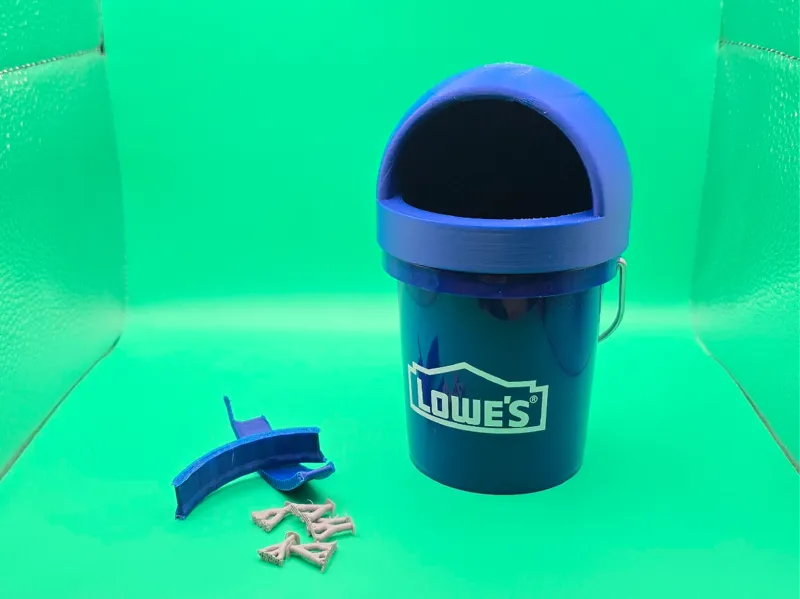 Lowes Mini Bucket Desktop Trashcan Lid