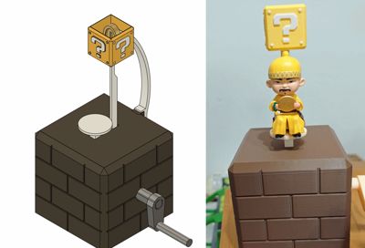 Everything is Mario automata figurine coin topping mechanism