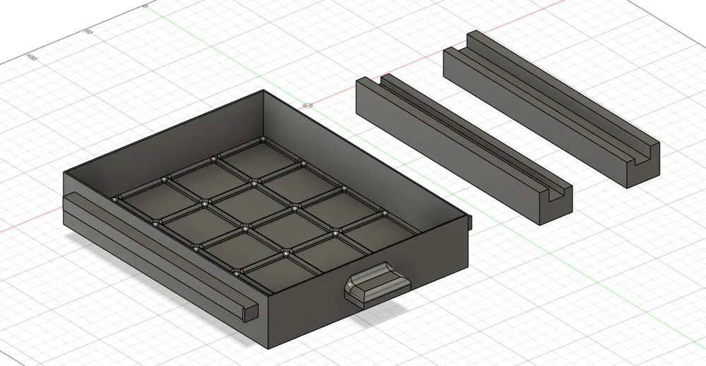 Under desk drawer w/ Gridfinity (4x5) - Free 3D Print Model - MakerWorld