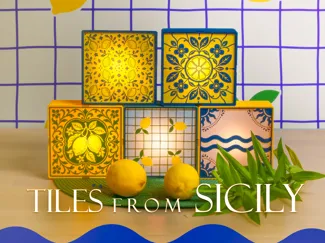 Tiles from Sicily (Wall, Desk or Stackable Lamp)