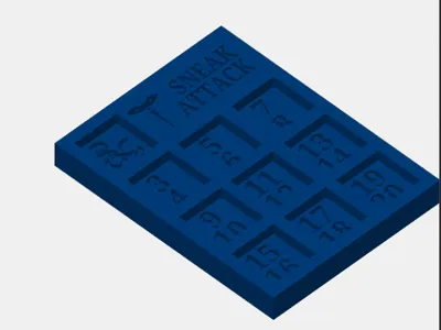 Sneak Attack Dice Tracker