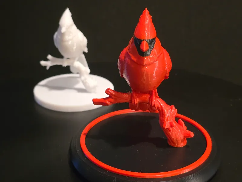 Cardinal on Pedestal