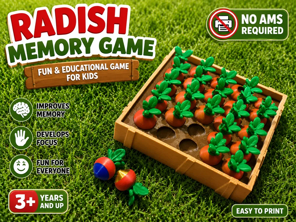 Modelo para impresión 3D: Radish Memorie. Referencia del modelo original.