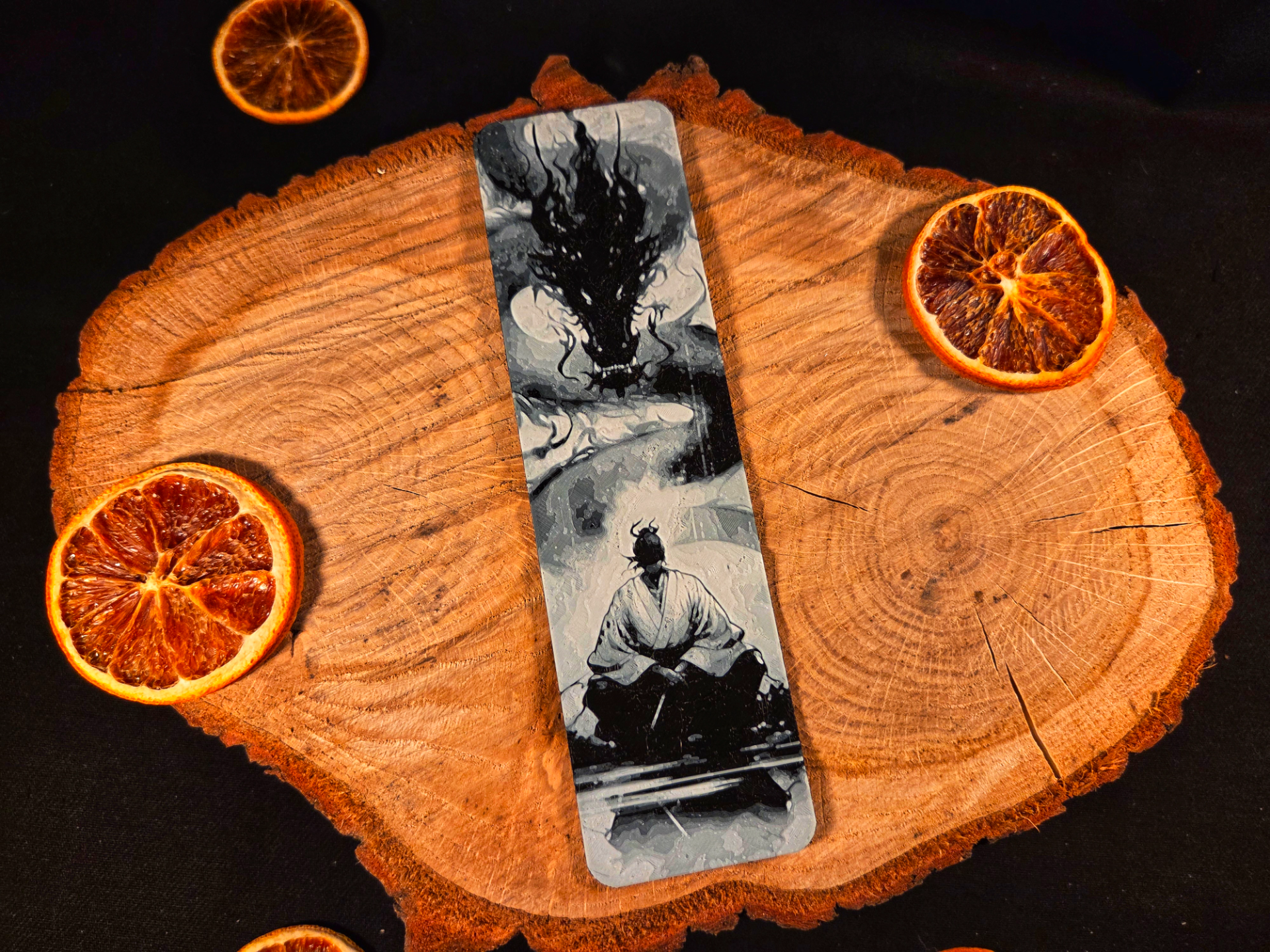 Samurai and dragon the beast bookmark - hueforge