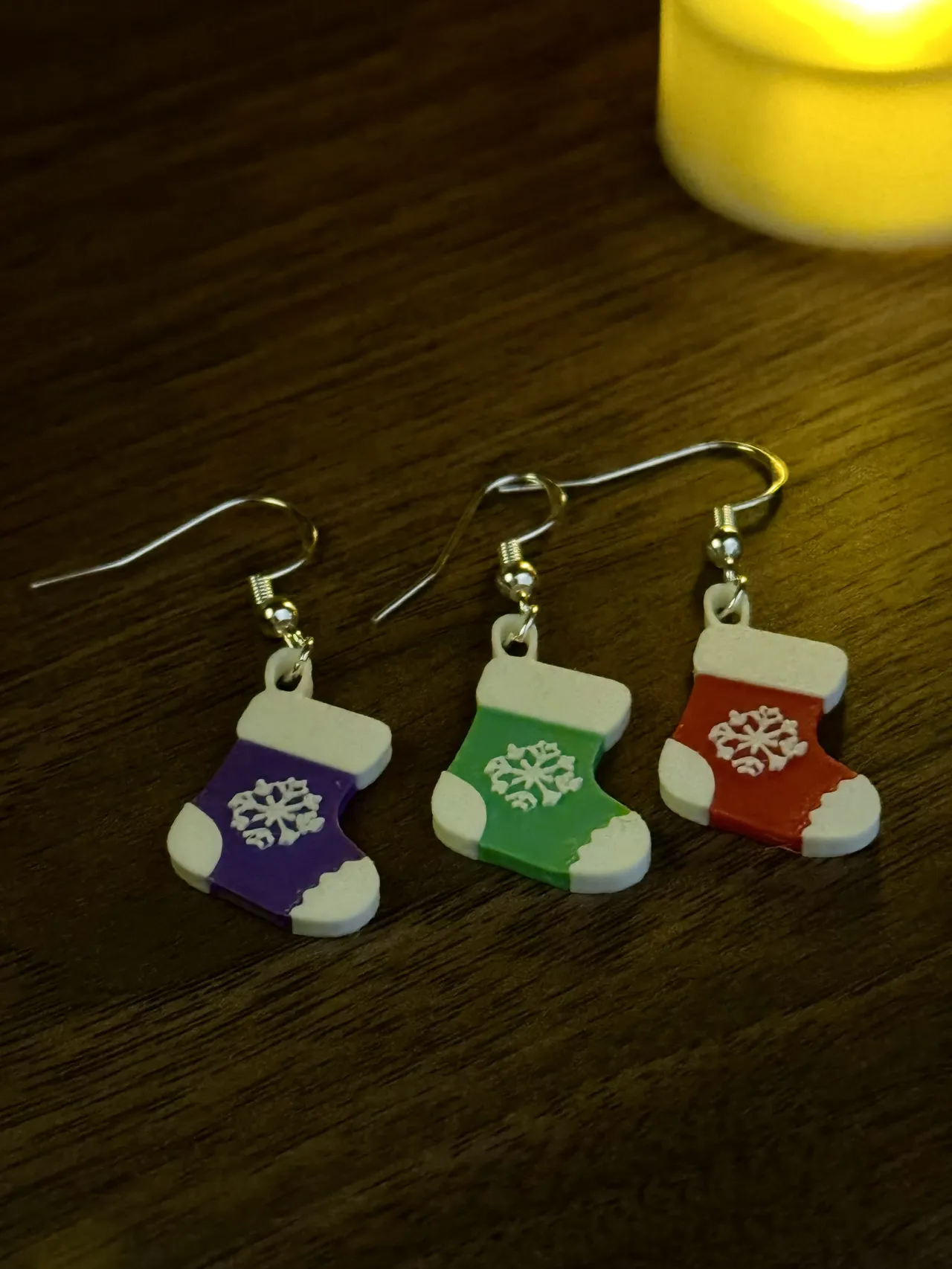 Tiny Cozy Stocking Earrings view 2