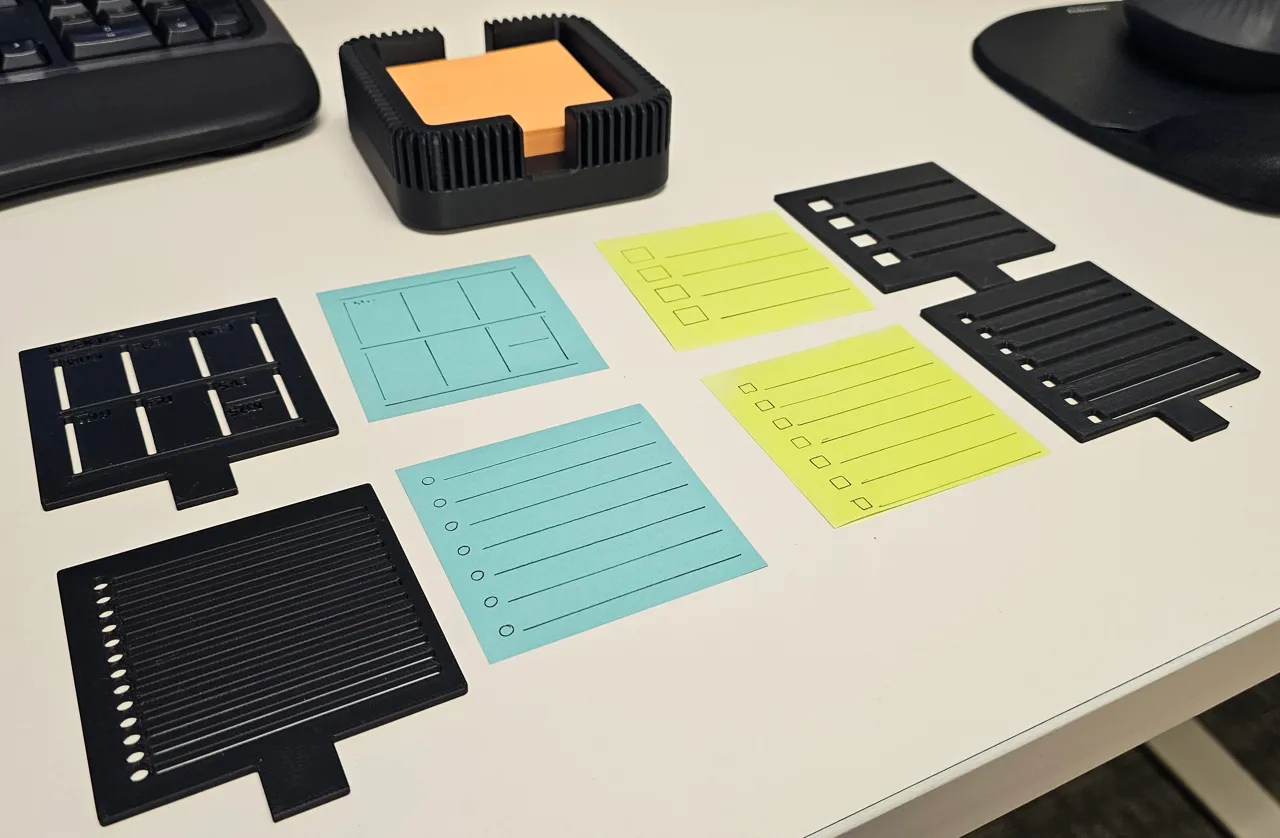 Post-it Notepad Holder and Stencils view 3
