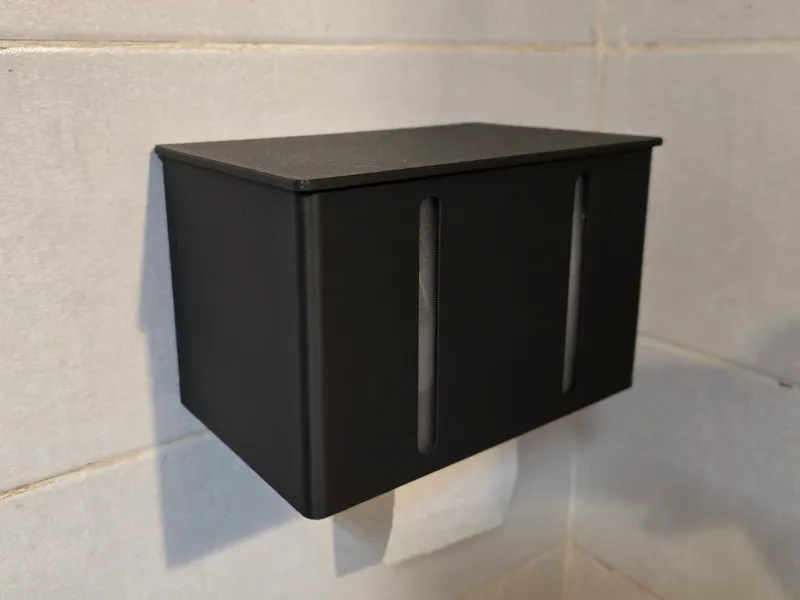 Double Toilet Paper Holder - Enclosed