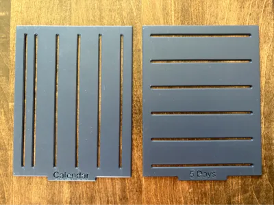 5 Day - Calendar Stencil - 4.25" x 5.5" Paper