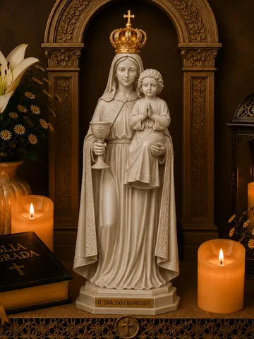 Modelo para impresión 3D: Nossa Senhora dos Remédios — vista de referencia 2
