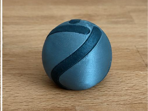 Twisted Dual Sphere Sculpture
