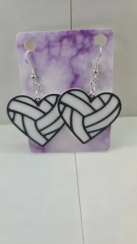 Volleyball Heart Earrings