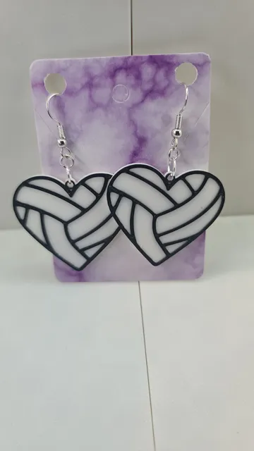 Volleyball Heart Earrings