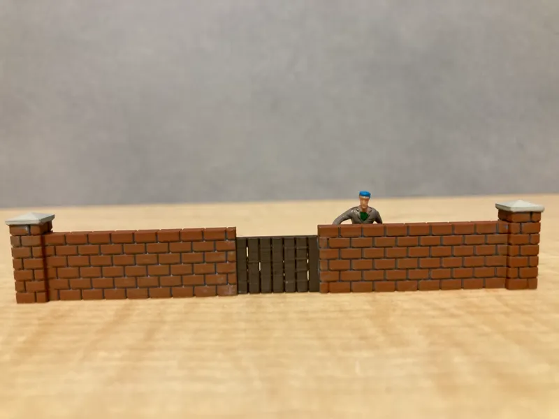Brick Wall Fence - HO Scale