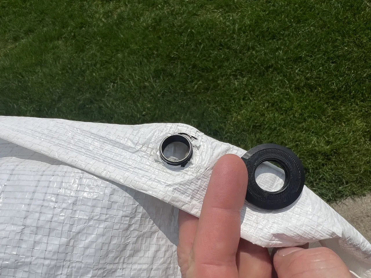 Screw-on Tarp & Fabric repair grommet ID 14mm 1/2” view 3