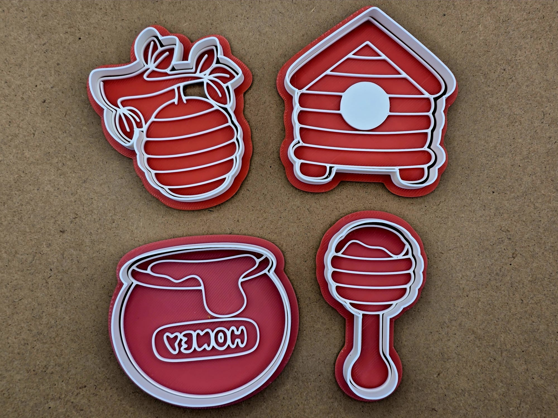 Bee Spring Honey Pot Cookie Cutter Stamp Set