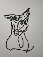 Pitbull — déco murale line art — photo 2