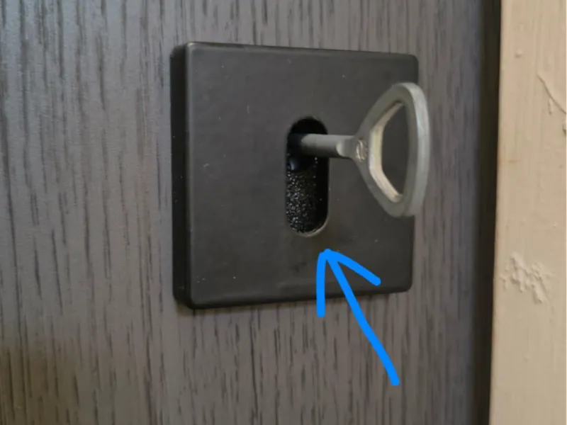Key holder in interior door