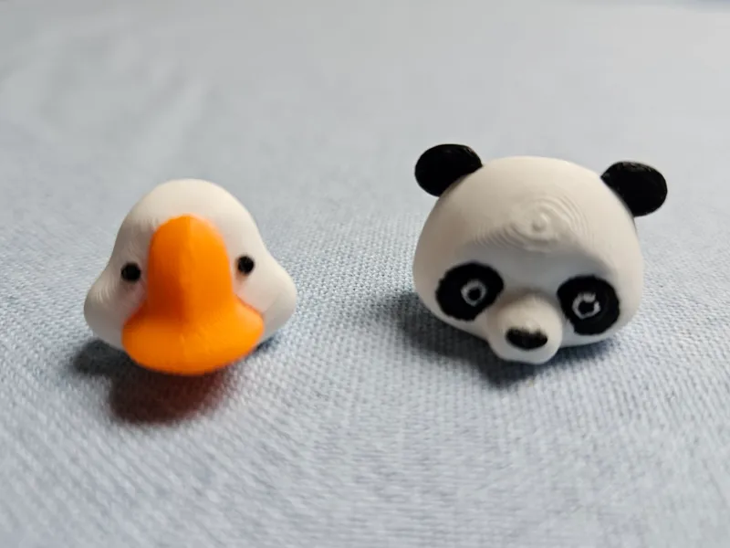 Panda and Goose head of key holder