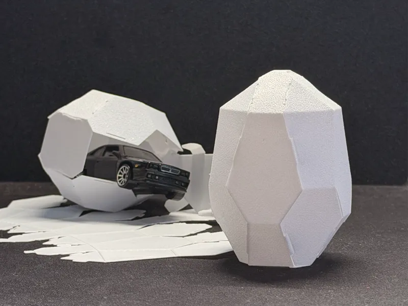 Origami Easter egg ultra-fast printing