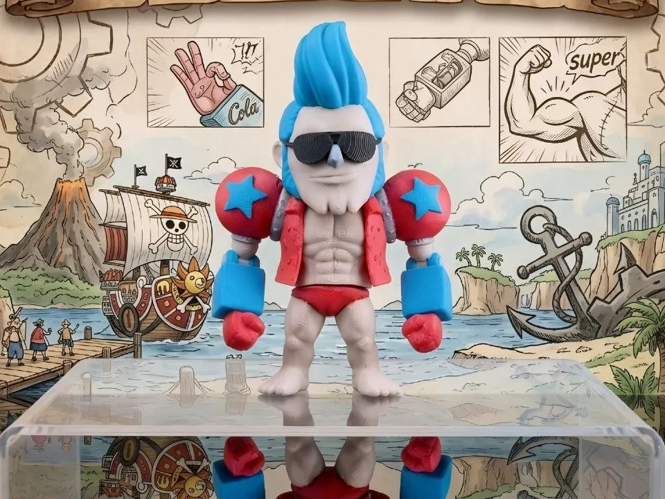 Porte-clés Franky articulé, One Piece