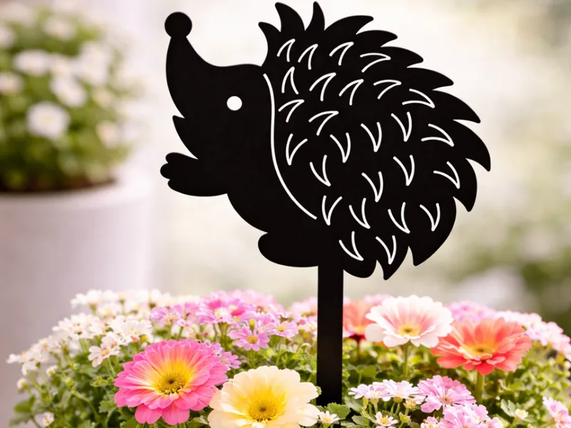 Hedgehog Garden Stake – Cute Plant Decor