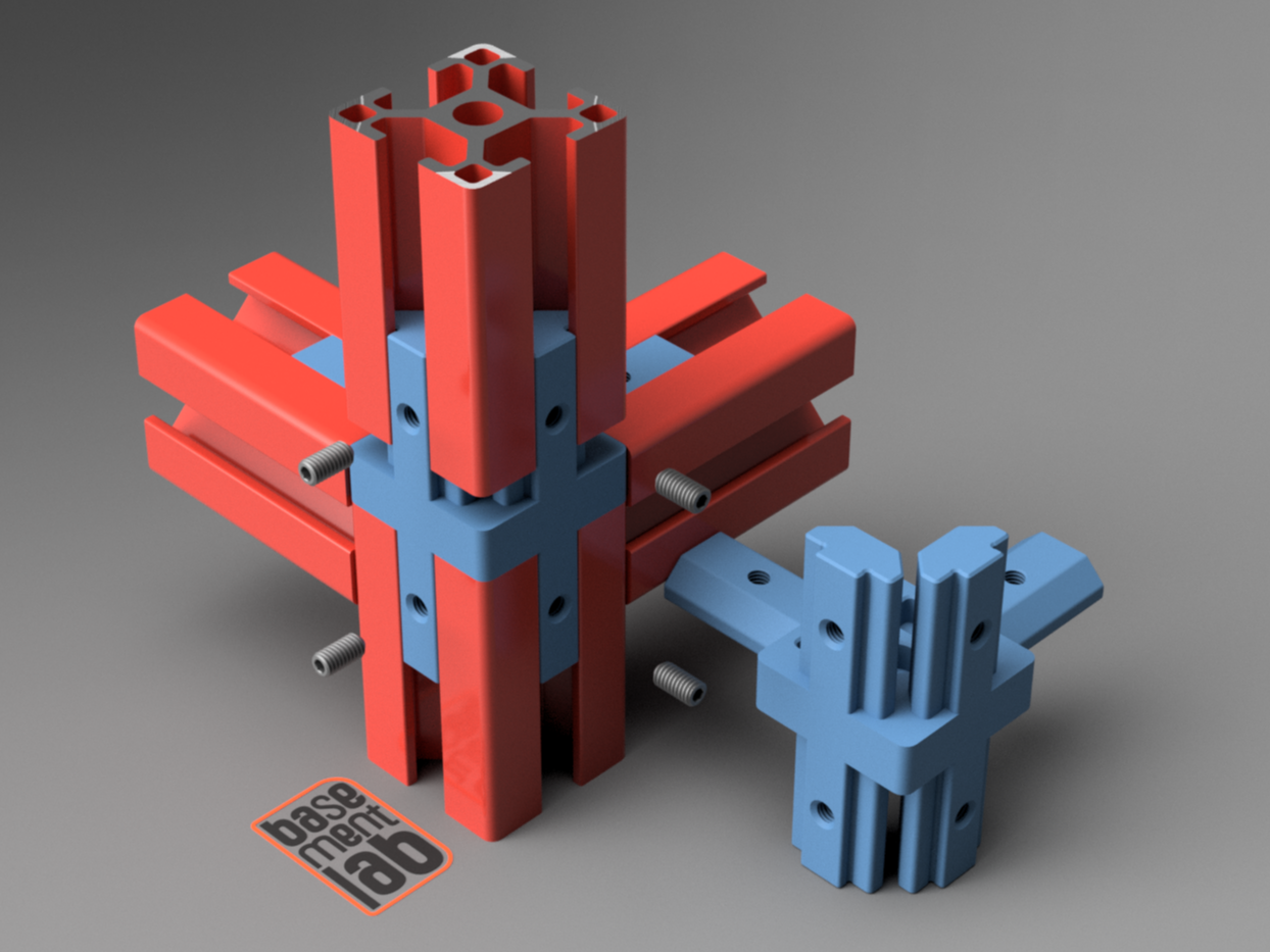 3030 Connector 4-Way Corner Bracket _Profile 