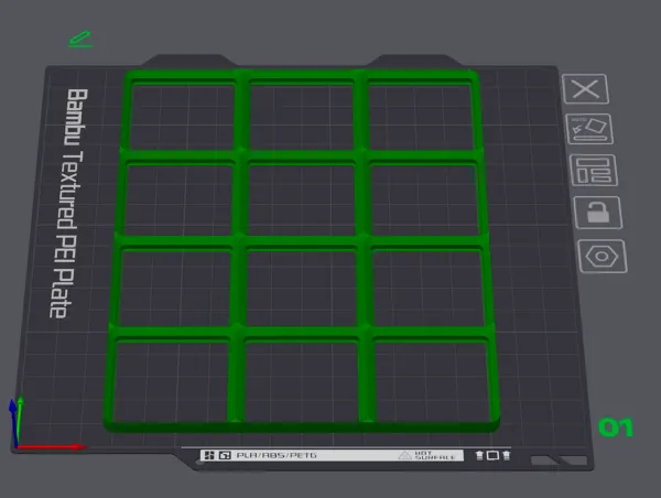 Plaques de base Gridfinity 3x4