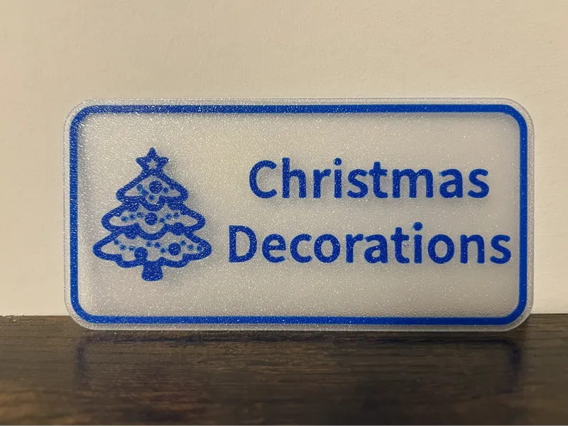 Bin/Box Labels - Holiday Decorations