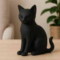 Figurine chat noir moderne — photo 1