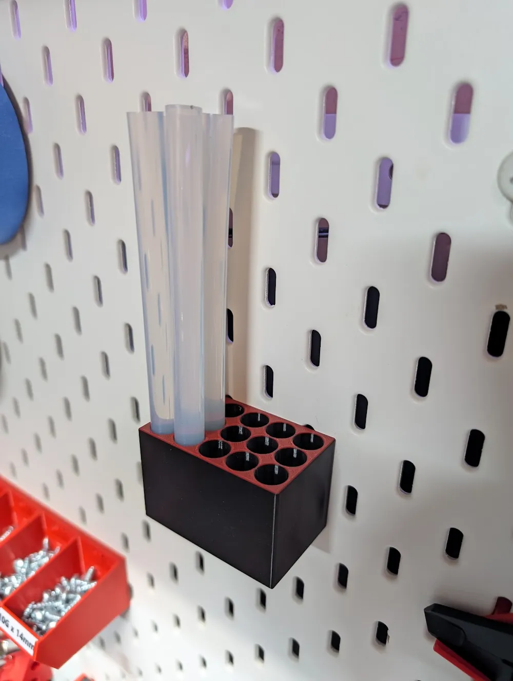 Support pour bâton de colle de 11 mm pour panneau perforé Ikea Skadis ...