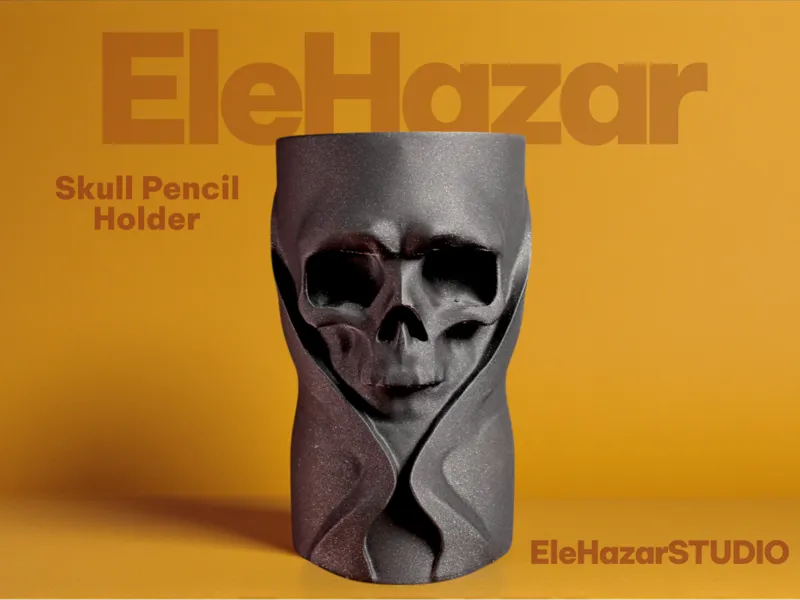 Skull Pencil Holder 
