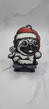 PugJoyPrints - Festive Canine Elegance