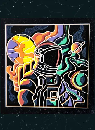 Astronaut Spaceman Universe Multilayerbild