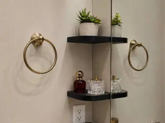 Minimal Bathroom Corner Shelf