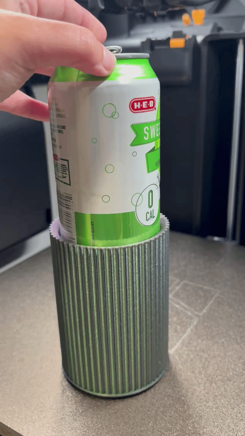 Cute Ribbed Can Insulator/ "Koozie" Cooler