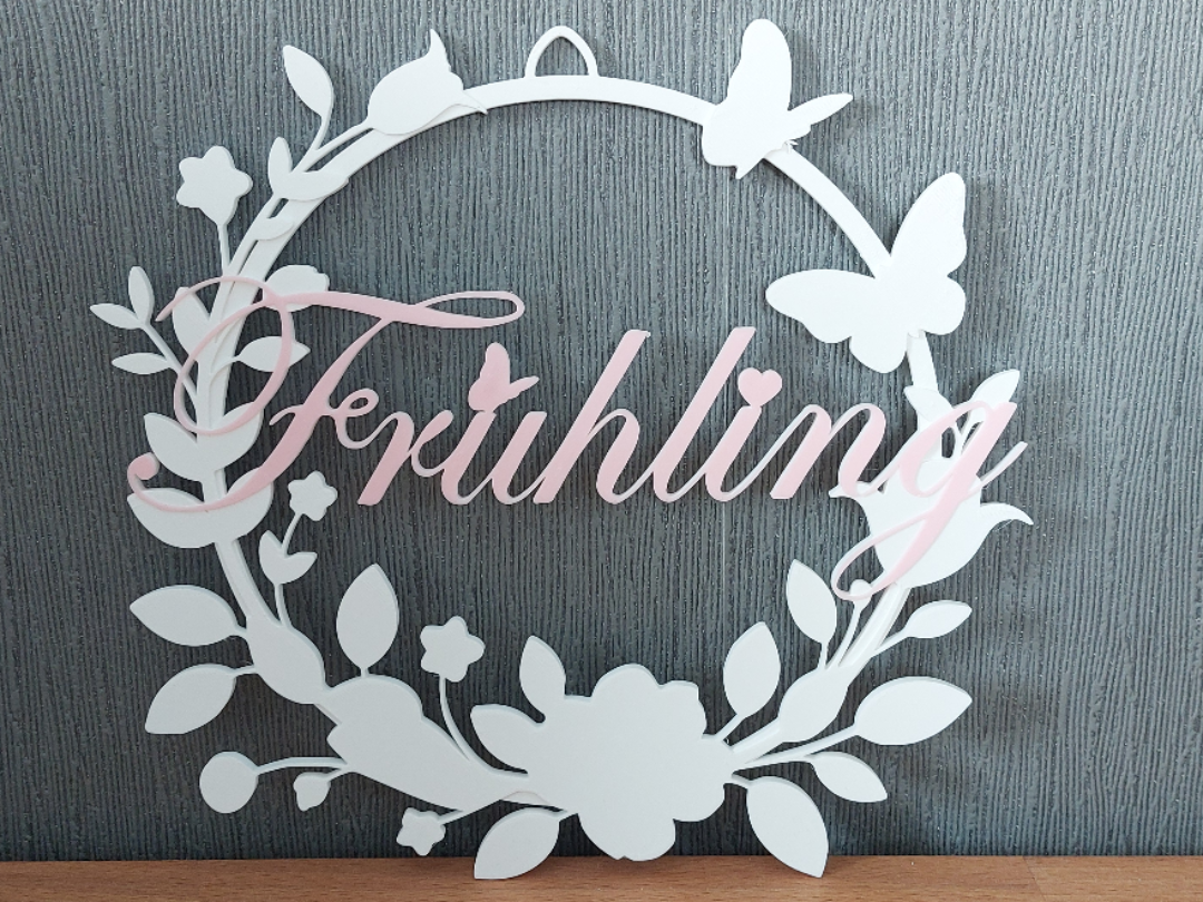 Frühling Ostern Kranz Silhouette Deko