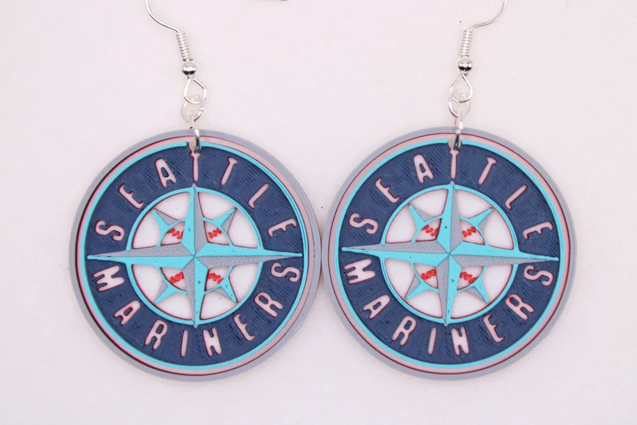 Seattle Mariner Earrings view 4