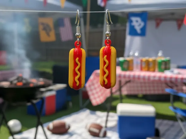 Hot Dog Earrings