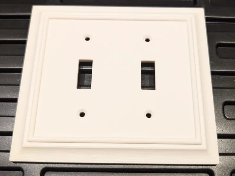 Decorative Double Light Switch Cover Plate - Wide