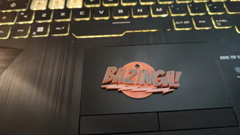Bazinga keychain