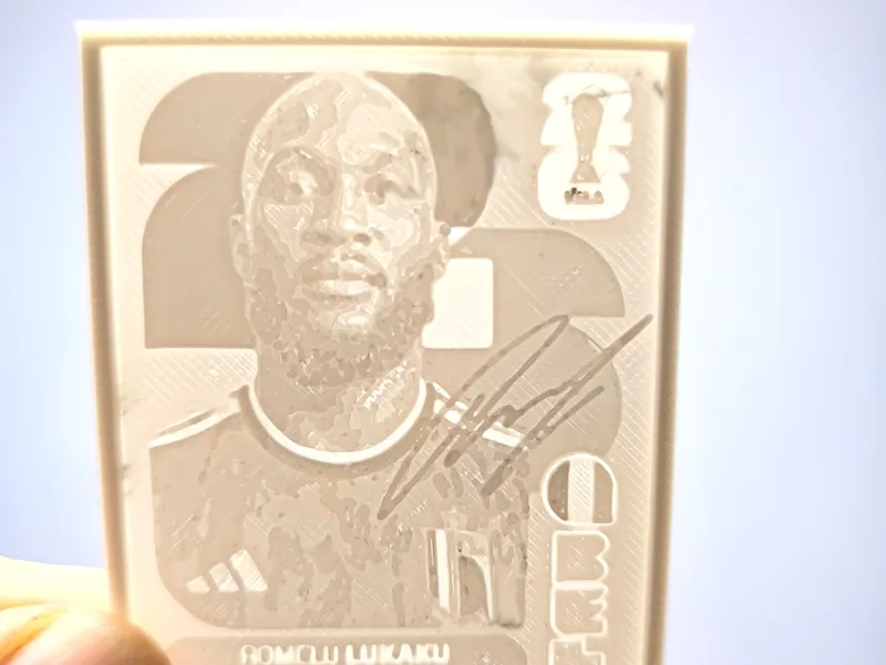 Cromo en 3D de Lukaku (Album Panini 2026)
