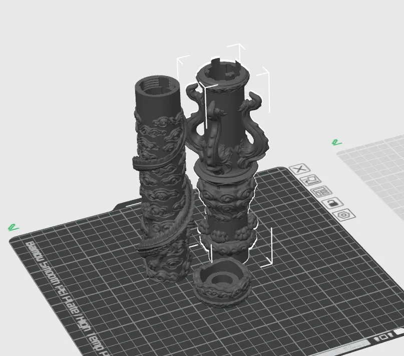 Miniatura 2 do modelo 3D 金箍棒PVC25版（PETG，PLA Basic，PLA Silk）不同材料不同配置