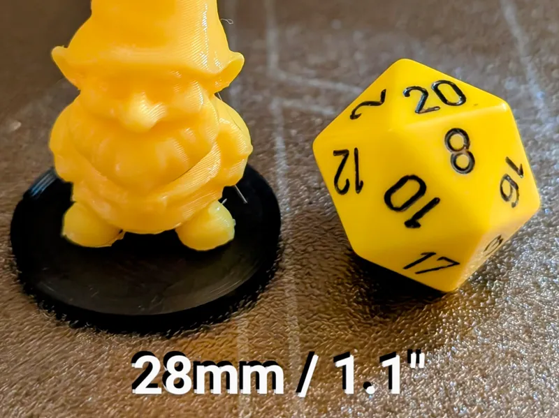 Generic D&D Miniature Base 28mm (1.1")