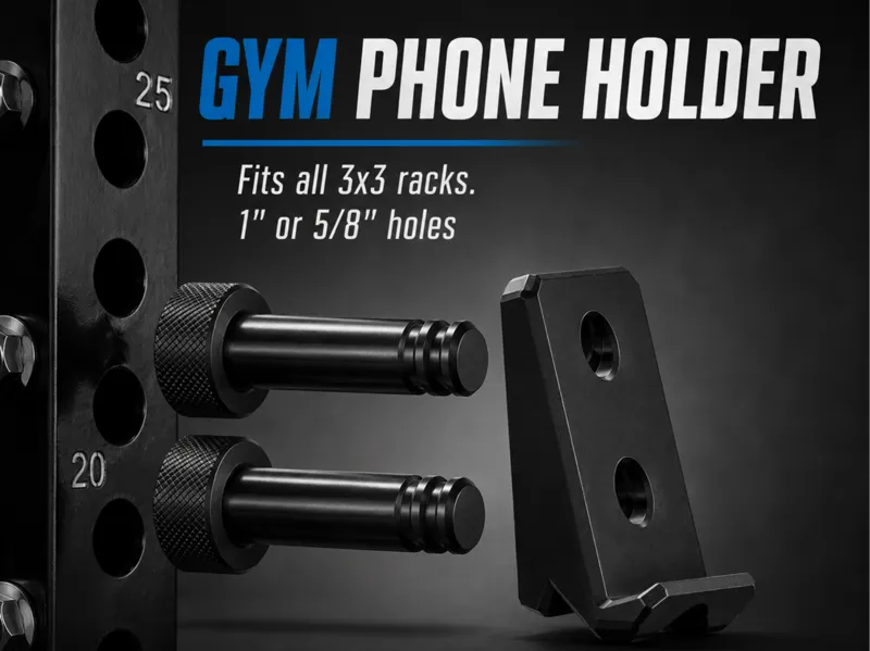 Gym Phone Holder for 3x3 Squat Racks